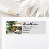 Terrace of The Manor House York Waterverf Garden Etiket (Insitu)