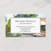 Terrace of The Manor House York Waterverf Garden Visitekaartje (Achterkant)