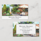 Terrace of The Manor House York Waterverf Garden Visitekaartje (Voorkant / Achterkant)