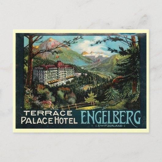 Terrace Palace Hotel, Engelberg, Zwitserland Briefkaart (Voorkant)