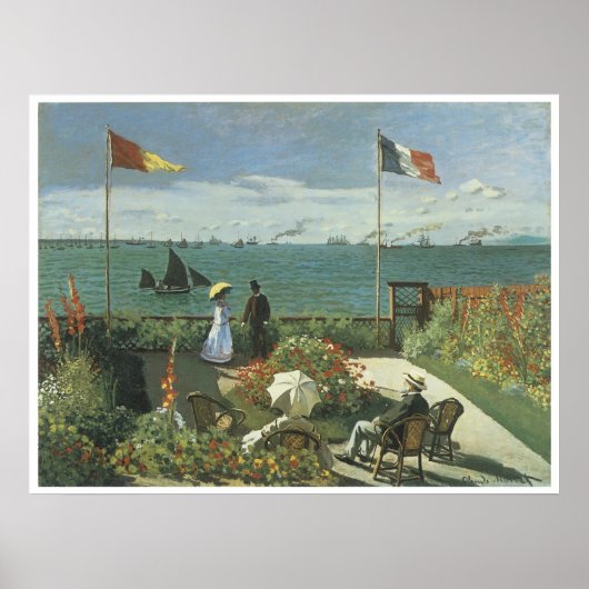 Terrace te Sainte-Adresse, 1867 Claude Monet Poster (Voorkant)