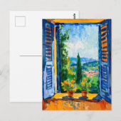 Terrace View of Mediterranean landscape. Painting Briefkaart (Voorkant / Achterkant)