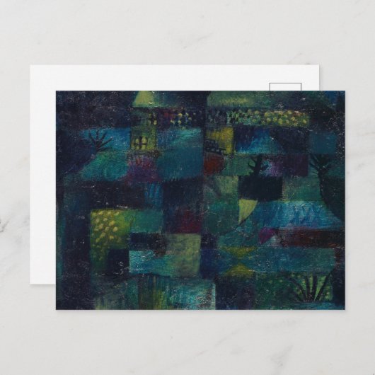 Terraced Garden, 1920 by Paul Klee Briefkaart (Voorkant / Achterkant)
