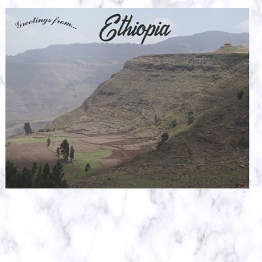 Terraced Ridge in de buurt van Lalibela Ethiopia B Briefkaart