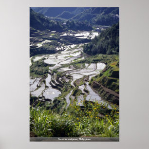 Terraces sculpture, Filipijnen Poster