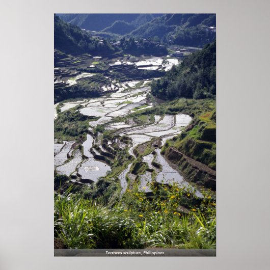 Terraces sculpture, Filipijnen Poster (Voorkant)