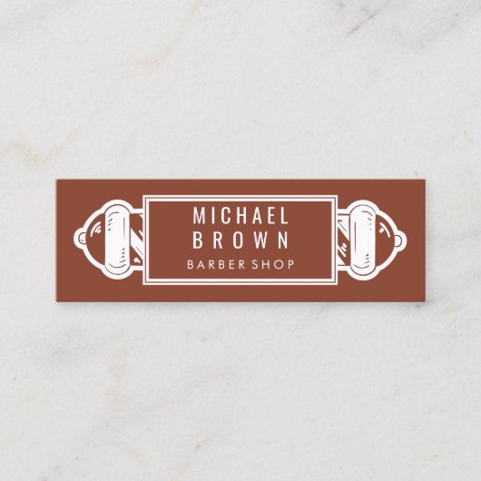 Terracota Barber Pole | kapper | Haarstylist Mini Visitekaartje (Voorkant)