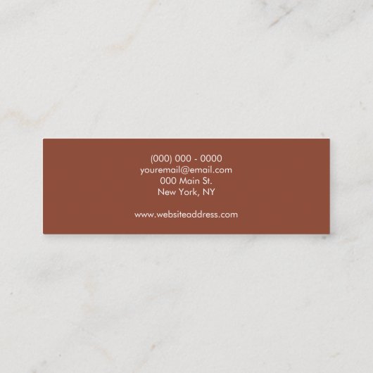 Terracota Barber Pole | kapper | Haarstylist Mini Visitekaartje (Achterkant)