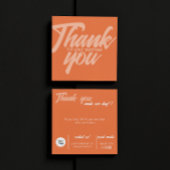 Terracota Bedankt voor uw aankoop Vierkante Visitekaartje