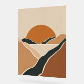 Terracota berglandschap acryl bord (Hoek)