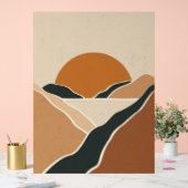 Terracota berglandschap acryl bord (Huwelijk)