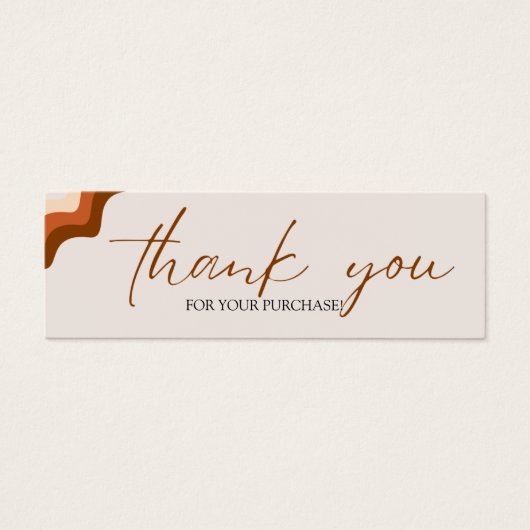 Terracota-bestelling Bedankt Small Business Market Mini Visitekaartjes (Voorkant)