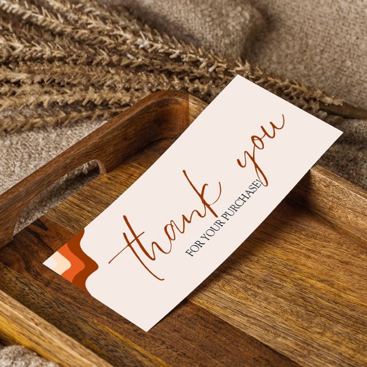 Terracota-bestelling Bedankt Small Business Market Mini Visitekaartjes