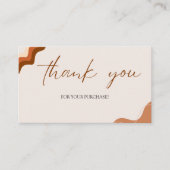 Terracota-bestelling Bedankt Small Business Market Visitekaartje (Voorkant)