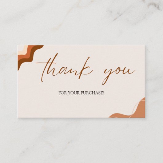 Terracota-bestelling Bedankt Small Business Market Visitekaartje (Voorkant)