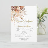 Terracota bruiloft uitnodiging in het Spaans (Staand voorkant)