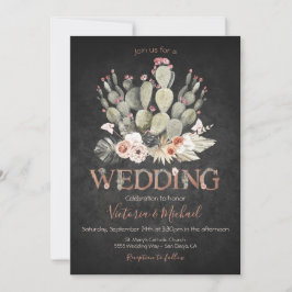 Terracota en Cactus Bruiloft Fiesta uitnodigingen