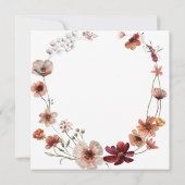 Terracota Floral Geslacht onthullen hij of zij Kaart (Achterkant)