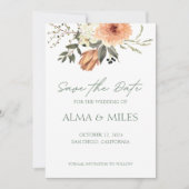 Terracota Flower Bewaar de datum Save The Date (Voorkant)