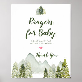 Terracota Pumpkin Baby shower gebeden voor Baby Poster