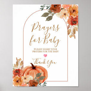 Terracota Pumpkin-Baby shower gebeden voor Baby Poster