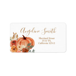 Terracota Pumpkin Boho Arch Floral Baby shower Etiket