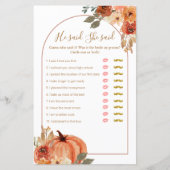 Terracota Pumpkin zei dat ze Kaart zei (Voorkant)