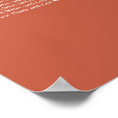 Terracotta 12 Table Wedding Seating Chart Poster (Hoek)