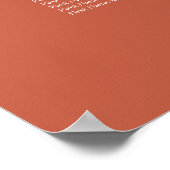 Terracotta 14 Tafel Trouwstoelindeling Poster (Hoek)