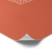 Terracotta 19 Table Wedding Seating Chart Poster (Hoek)