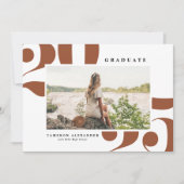 Terracotta 2025 Krachtige typografie Foto Afstuder Aankondiging (Voorkant)