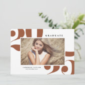 Terracotta 2025 Vetgedrukte typografie Foto Afstud Kaart (Staand voorkant)