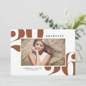 Terracotta 2025 Vetgedrukte typografie Foto Afstud Kaart (Staand voorkant)