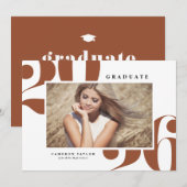 Terracotta 2025 Vetgedrukte typografie Foto Afstud Kaart (Voorkant / Achterkant)