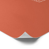 Terracotta 22 Tafel Trouwstoelindeling Poster (Hoek)