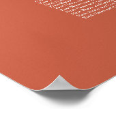 Terracotta 23 Tafel Trouwstoelindeling Poster (Hoek)