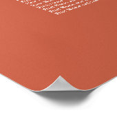 Terracotta 27 Tafel Trouwstoelindeling Poster (Hoek)