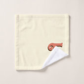 Terracotta 3D Modern Initiaal Letter | Ivoorcrème Bad Handdoek (Wasdoekje)