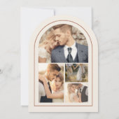 Terracotta 5 Foto Script Trouw Save the Date Kaart (Achterkant)