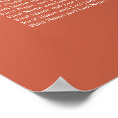 Terracotta 8 Tafel Trouwstoelindeling Poster (Hoek)