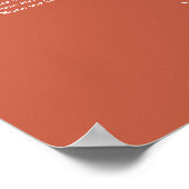 Terracotta 9 Tafel Trouwstoelindeling Poster (Hoek)