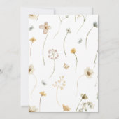 Terracotta A Little Wildflower Baby shower Kaart (Achterkant)