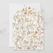 Terracotta A Little Wildflower Baby shower Kaart (Achterkant)