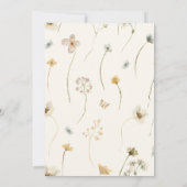 Terracotta A Little Wildflower Baby shower Kaart (Achterkant)