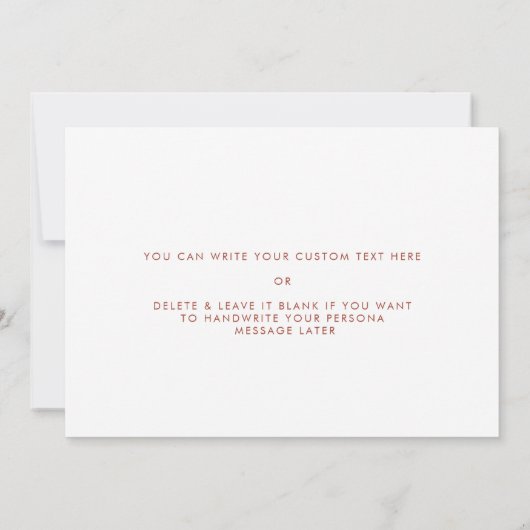 Terracotta Aan mijn beste vriendin op haar trouwda Kaart (Achterkant)