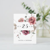 Terracotta aardachtige Bourgondische Herfst Boho S Uitnodiging Briefkaart (Staand voorkant)