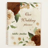 terracotta aardetone bloem bruiloft planner (Voorkant)