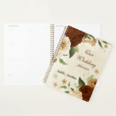 terracotta aardetone bloemige bruiloft planner (Display)