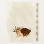 terracotta aardetone bloemige bruiloft planner (Achterkant)