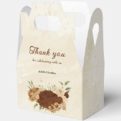 terracotta aardetoon bloemenbruiloft bedankdoosjes (Open)